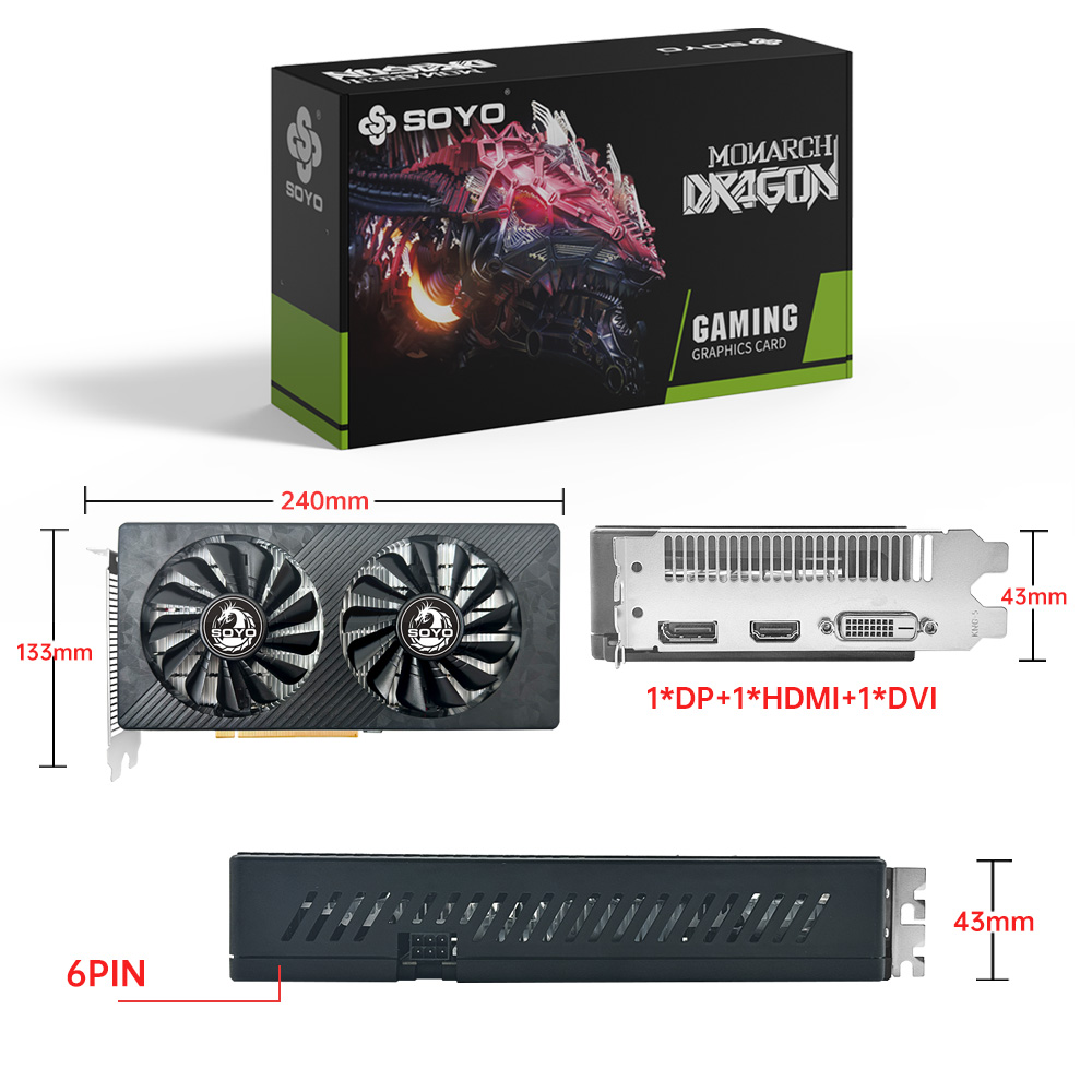 SOYO AMD RX 590 8GB Placa De t - Rtx 3070 8Gb Graphics Card reseña y precio