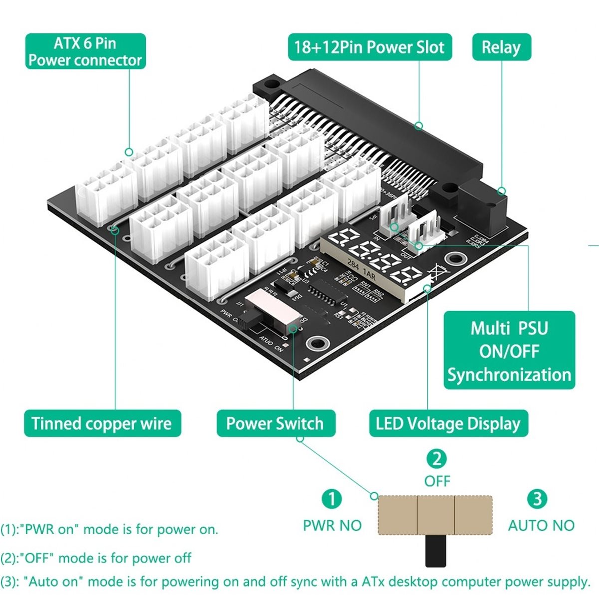 Placa de Distribución M05K de  - 2400W Server Psu Breakout Board reseña y precio